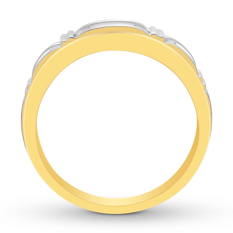 Main Image 2 of Men's Diamond Band 1/2 ct tw Round-cut 14K Yellow Gold