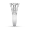 Thumbnail Image 2 of Diamond Anniversary Ring 1-1/6 ct tw Emerald-cut 14K White Gold