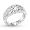 Thumbnail Image 3 of Diamond Anniversary Ring 1-1/6 ct tw Emerald-cut 14K White Gold