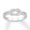 Thumbnail Image 0 of Diamond Knot Ring 1/3 carat tw Round 10K White Gold