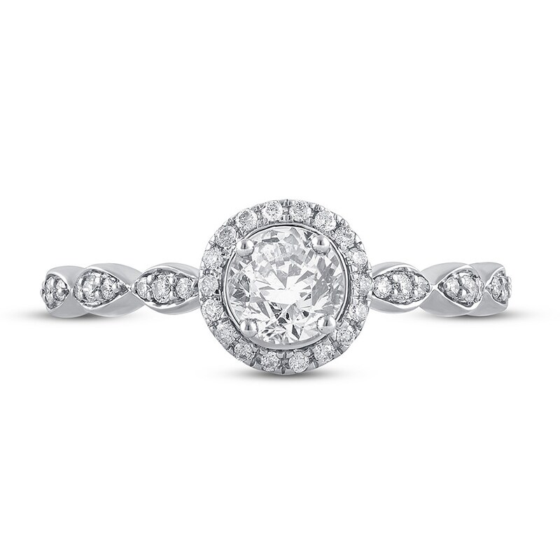 Diamond Promise Ring 1/2 ct tw Round 10K White Gold