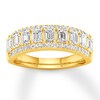 Thumbnail Image 1 of Diamond Anniversary Ring 1-5/8 ct tw Emerald-cut 14K Yellow Gold
