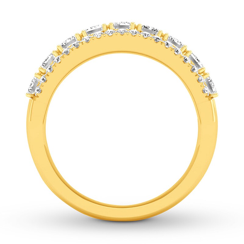 Main Image 2 of Diamond Anniversary Ring 1-5/8 ct tw Emerald-cut 14K Yellow Gold