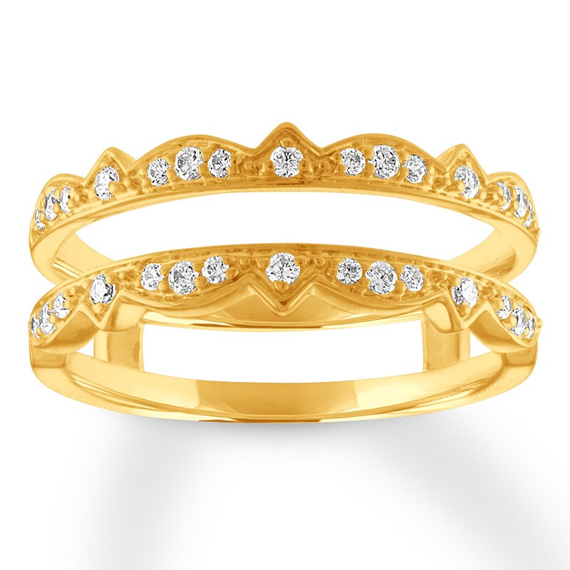 Diamond Enhancer Ring 1/4 ct tw Round-cut 14K Yellow Gold