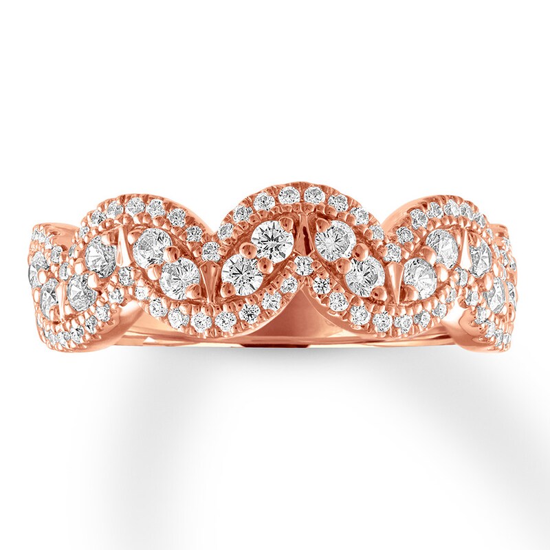 Diamond Anniversary Band 3/4 ct tw Round-cut 14K Rose Gold