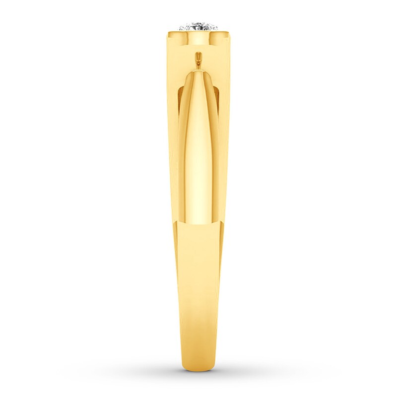 Main Image 3 of Diamond Anniversary Ring 1/4 ct tw Pear-shaped 14K Yellow Gold