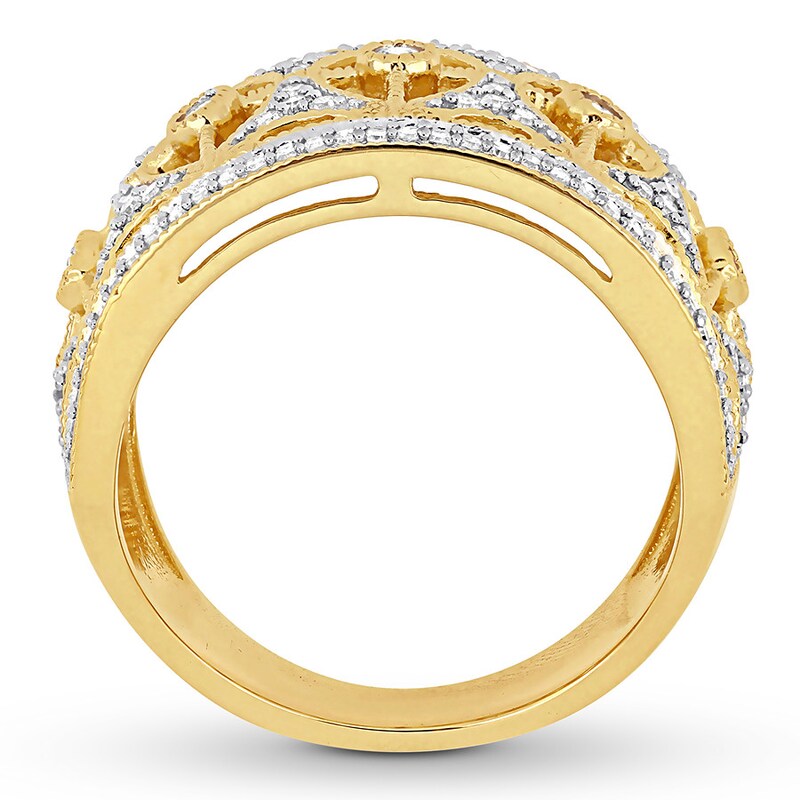 Diamond Anniversary Ring 3/8 ct tw Round 10K Yellow Gold