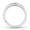 Thumbnail Image 1 of Men's Diamond Band 1/5 ct tw Round-cut 10K White Gold
