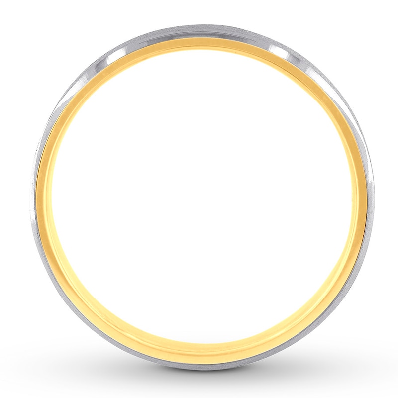 Main Image 2 of Wedding Band 14K Two-Tone Gold 4mm