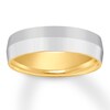 Wedding Band 14K Two-Tone Gold 6mm