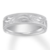 Thumbnail Image 0 of Carved Wedding Band 14K White Gold 6mm