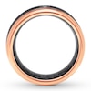 Thumbnail Image 2 of Men's Black Diamond Band 1/20 carat Black/Rose Stainless Steel