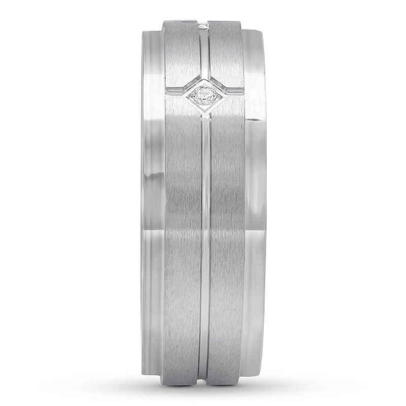 Men's Diamond Band 1/20 ct tw Stainless Steel 8mm