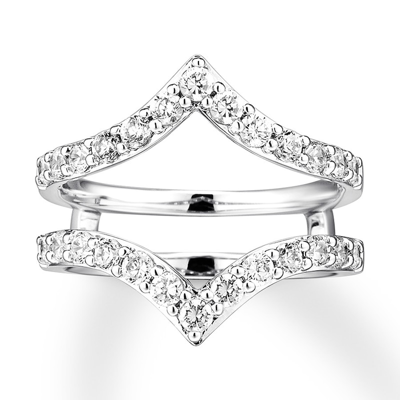 Diamond Enhancer Ring 1 carat tw Round 14K White Gold
