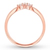 Thumbnail Image 1 of Diamond Contour Ring 1/8 ct tw Round-cut 14K Rose Gold