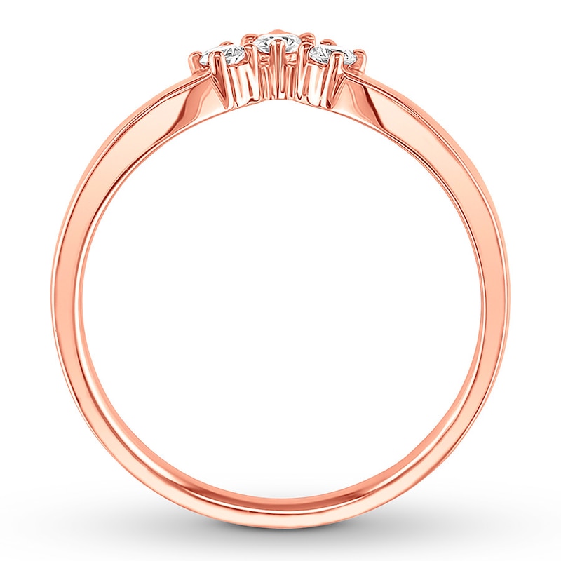 Diamond Contour Ring 1/8 ct tw Round-cut 14K Rose Gold