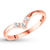 Thumbnail Image 3 of Diamond Contour Ring 1/8 ct tw Round-cut 14K Rose Gold