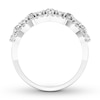 Diamond Anniversary Ring 3/4 ct tw Round/Marquise 14K White Gold
