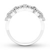 Thumbnail Image 1 of Diamond Anniversary Ring 3/4 ct tw Round/Marquise 14K White Gold