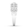 Thumbnail Image 2 of Diamond Anniversary Ring 3/4 ct tw Round/Marquise 14K White Gold