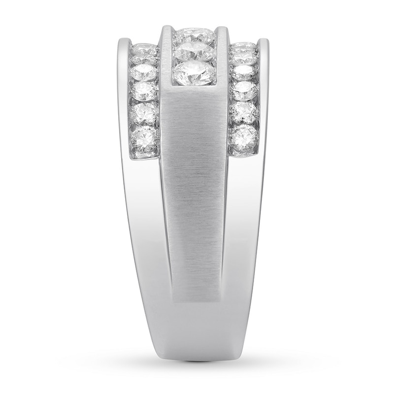 Main Image 3 of Men's Diamond Band 1 carat tw Round 14K White Gold