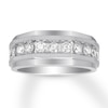 Thumbnail Image 1 of Men's Diamond Band 1-1/5 ct tw Round 14K White Gold