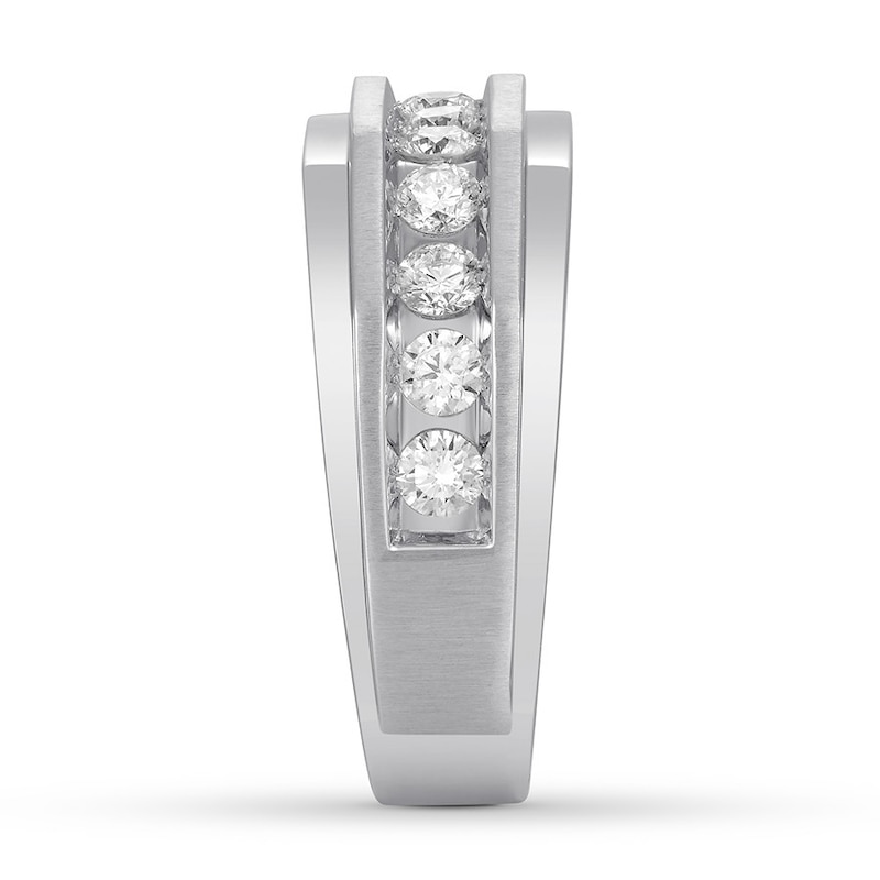 Main Image 3 of Men's Diamond Band 1-1/5 ct tw Round 14K White Gold
