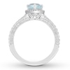 Thumbnail Image 1 of Neil Lane Aquamarine Engagement Ring 1/2 ct tw Diamonds 14K Gold