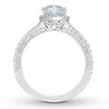 Thumbnail Image 1 of Neil Lane Aquamarine Engagement Ring 1/2 ct tw Diamonds 14K Gold