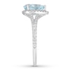 Thumbnail Image 3 of Neil Lane Aquamarine Engagement Ring 1/2 ct tw Diamonds 14K Gold