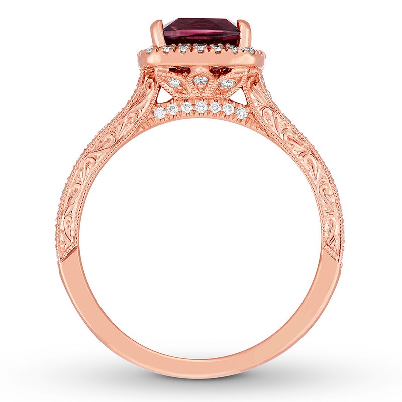 Main Image 2 of Neil Lane Garnet Engagement Ring 1/3 ct tw Diamonds 14K Gold