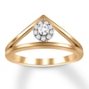 Diamond Promise Ring 1/6 ct Round 10K Yellow Gold