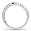 Thumbnail Image 2 of Men's Black & White Diamond Band 1/6 ct tw 10K White Gold