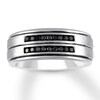 Thumbnail Image 0 of Black Diamond Men's Band 1/4 ct tw Round-cut 10K White Gold