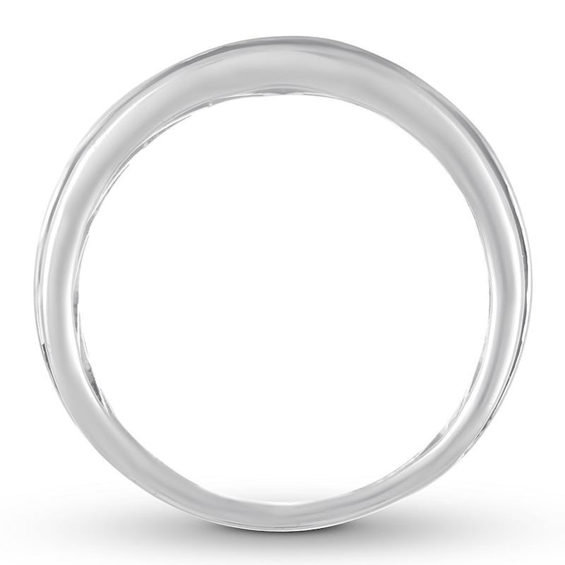 Black Diamond Men's Band 1/4 ct tw Round-cut 10K White Gold