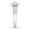 Thumbnail Image 2 of Diamond Ring 1/2 ct tw Round/Princess-cut 14K White Gold