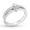 Thumbnail Image 3 of Diamond Ring 1/2 ct tw Round/Princess-cut 14K White Gold