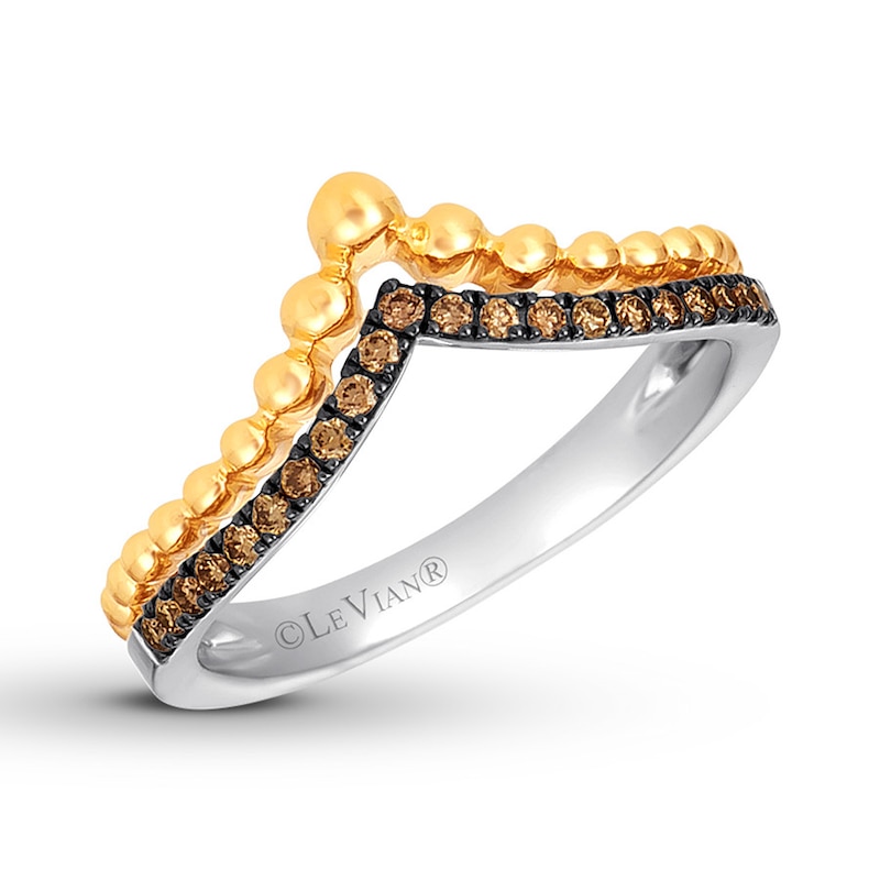 Main Image 1 of Le Vian Chocolate Diamonds Ring 1/6 ct tw 14K Two-Tone Gold