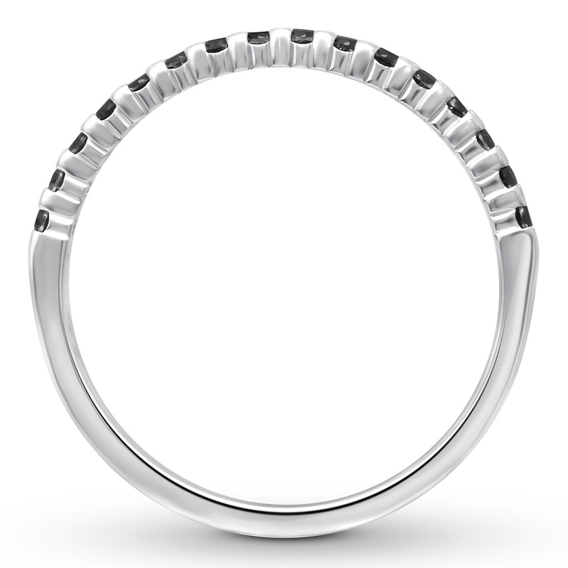 Black Diamond Anniversary Ring 1/6 ct tw 10K White Gold