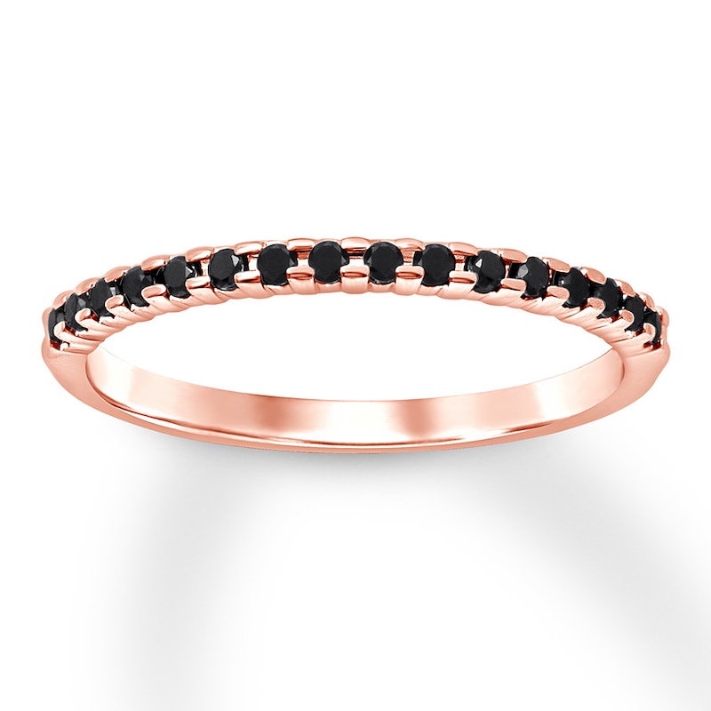 Black Diamond Anniversary Ring 1/6 ct tw 10K Rose Gold
