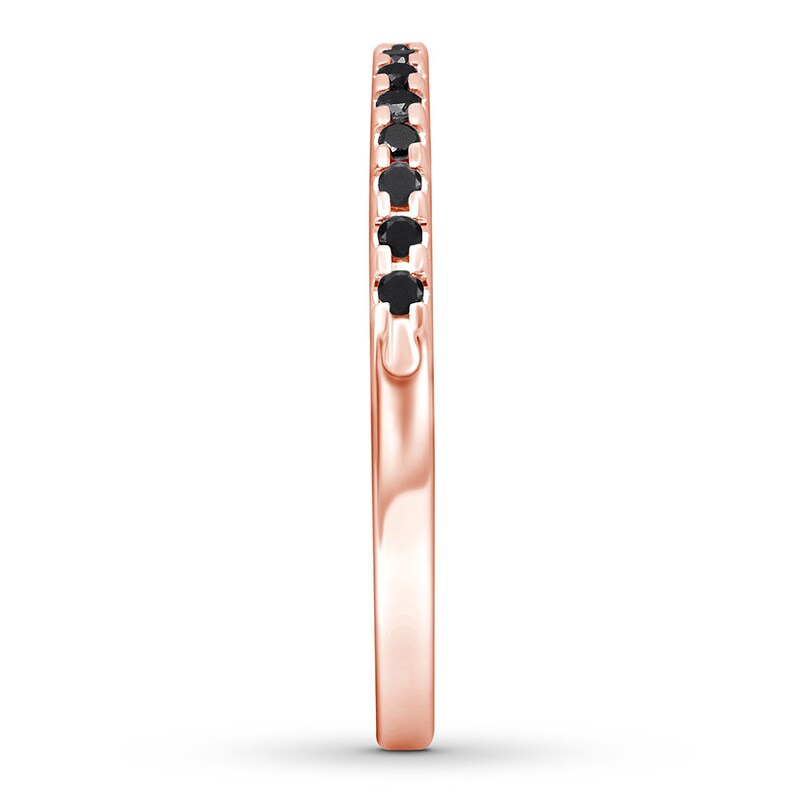 Black Diamond Anniversary Ring 1/6 ct tw 10K Rose Gold