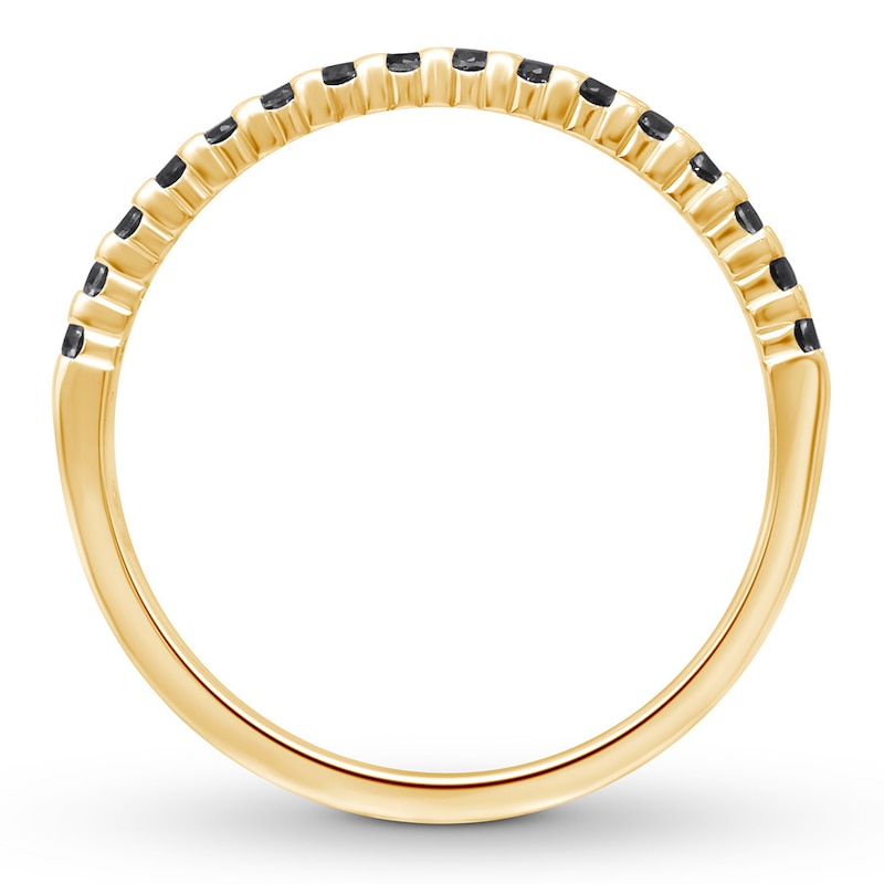 Black Diamond Anniversary Ring 1/6 ct tw 10K Yellow Gold