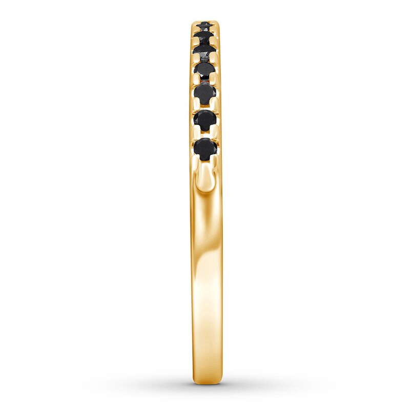 Black Diamond Anniversary Ring 1/6 ct tw 10K Yellow Gold