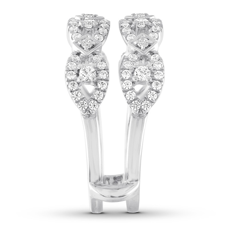 Main Image 3 of Diamond Enhancer Ring 5/8 ct tw Round-cut 14K White Gold