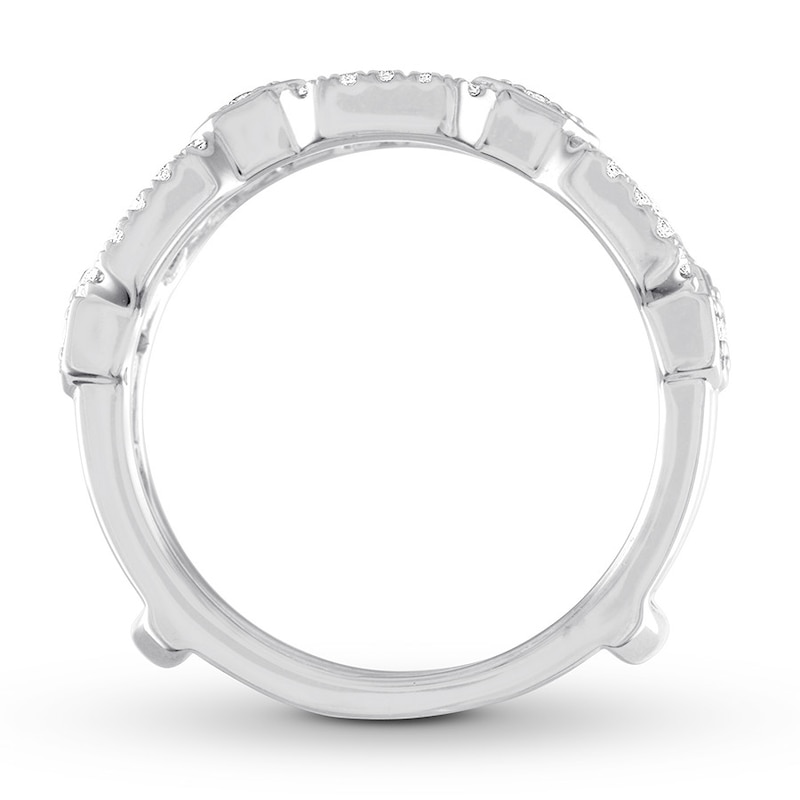 Diamond Enhancer Ring 5/8 ct tw Round 14K White Gold