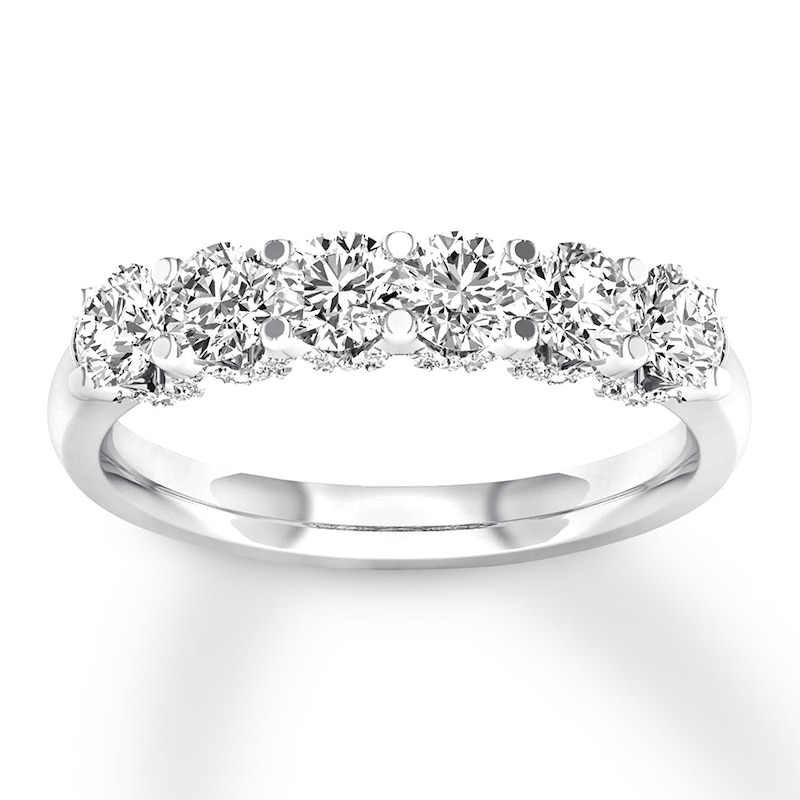 Main Image 1 of Diamond Anniversary Band 1 carat tw Round 14K White Gold