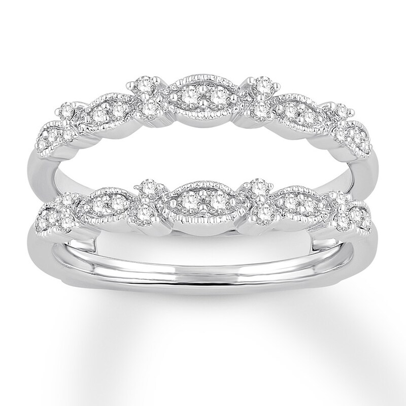 Main Image 1 of Diamond Enhancer Ring 1/4 ct tw Round 14K White Gold