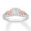 Thumbnail Image 1 of Diamond Promise Ring 1/2 ct tw Princess/Round 10K Two-Tone Gold