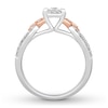 Thumbnail Image 1 of Diamond Promise Ring 1/2 ct tw Princess/Round 10K Two-Tone Gold