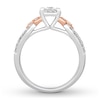 Thumbnail Image 2 of Diamond Promise Ring 1/2 ct tw Princess/Round 10K Two-Tone Gold